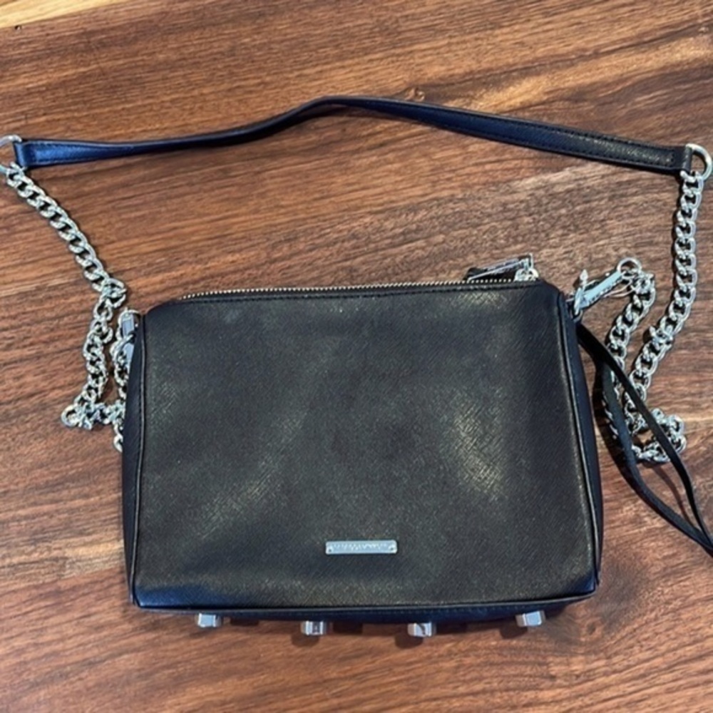 Rebecca Minkoff Avery Crossbody Black Scaffano Leather